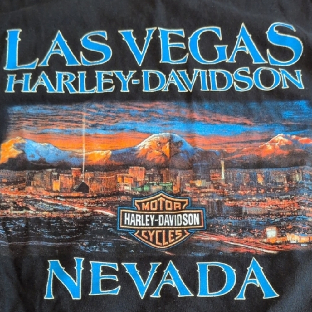 Harley-Davidson Black Tee with Graphic On Front And Back
